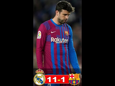 Real Madrid 11-1 Barcelona – GOLEADA !!