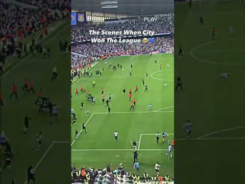 Manchester City Fans INVADE The Pitch After Winning The League! 💙 #shorts