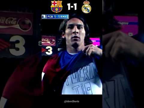 Lionel Messi First Hat-Trick! Barcelona vs Real Madrid La Liga 2006/07 #shorts #elclasico #messi
