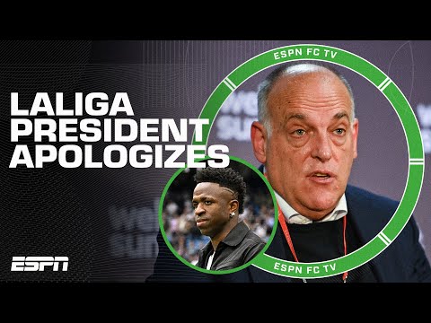 LaLiga President Javier Tebas apologizes for initial Vinicius Junior comments | ESPN FC