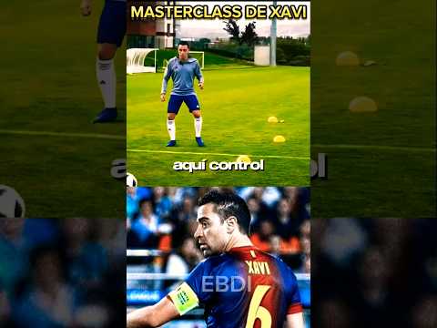🔥Masterclass de Xavi. Control y pase en el fútbol. #fcbarcelona #guardiola #laliga #shorts